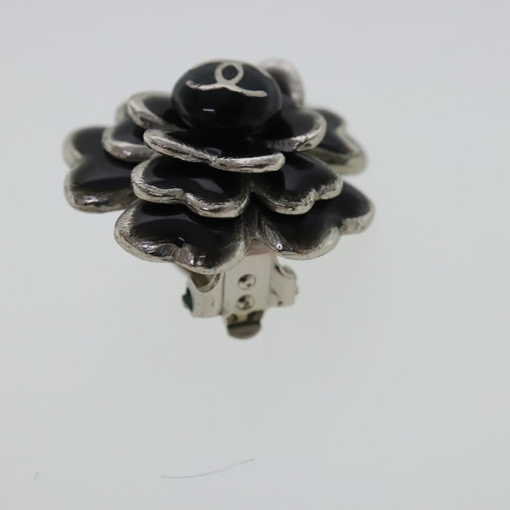 CHANEL Earring metal Black CC bs19065