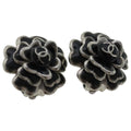 CHANEL Earring metal Black CC bs19065