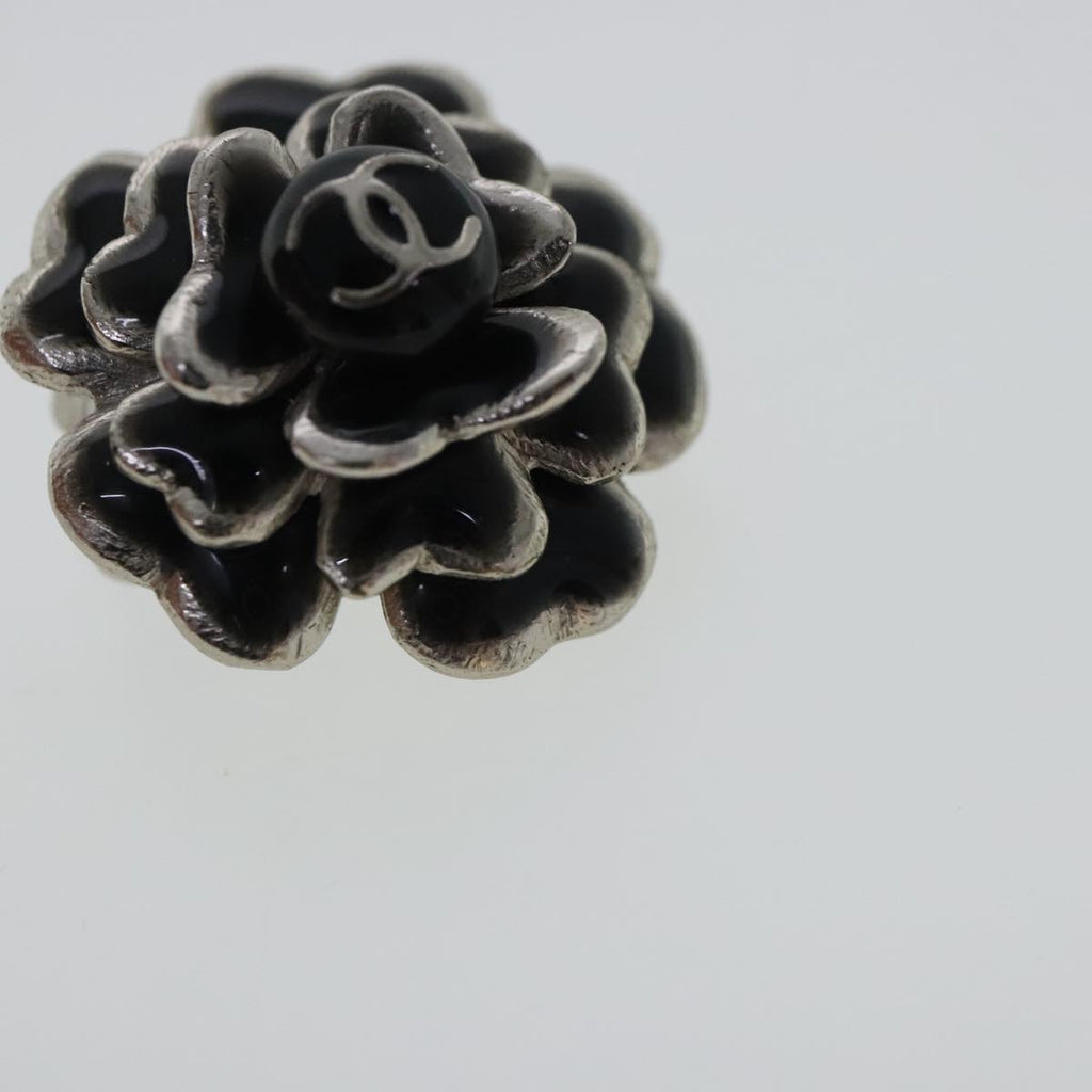 CHANEL Earring metal Black CC bs19065