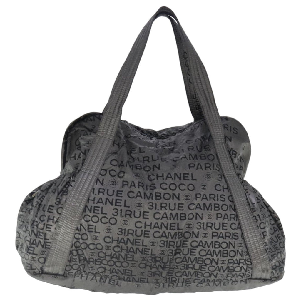 CHANEL Unlimited Tote Bag Nylon Silver CC bs19128