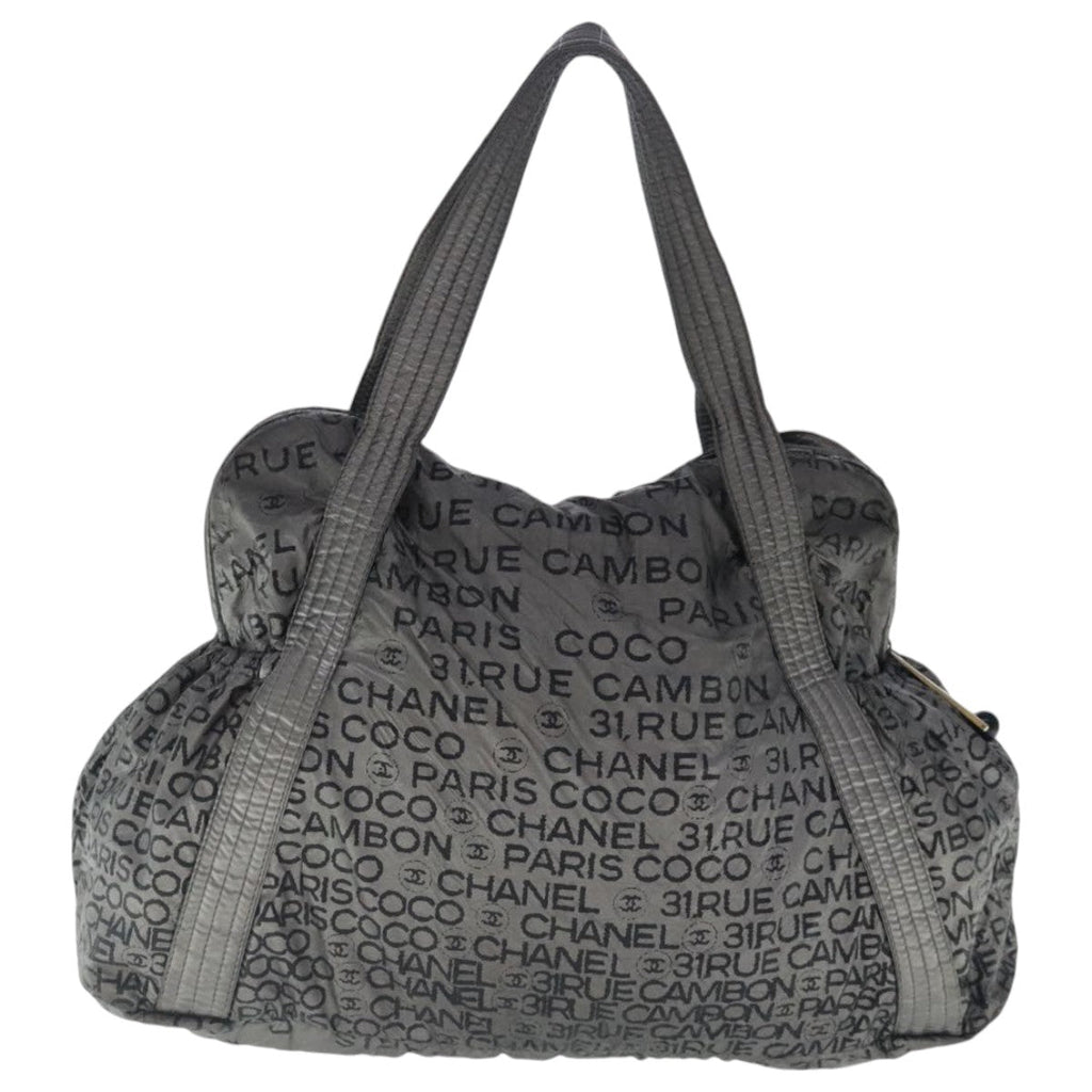 CHANEL Unlimited Tote Bag Nylon Silver CC bs19128