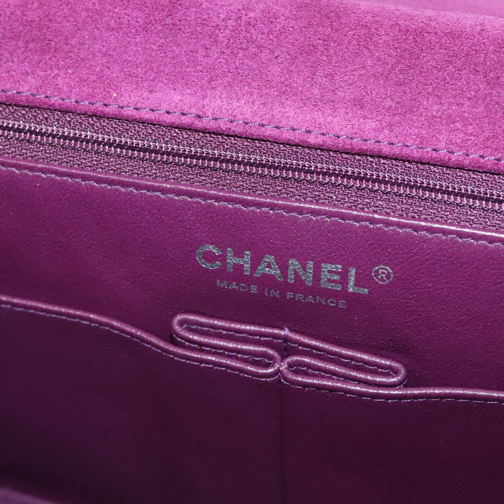 CHANEL Cruise line Chain Shoulder Bag Suede Purple CC bs19199A
