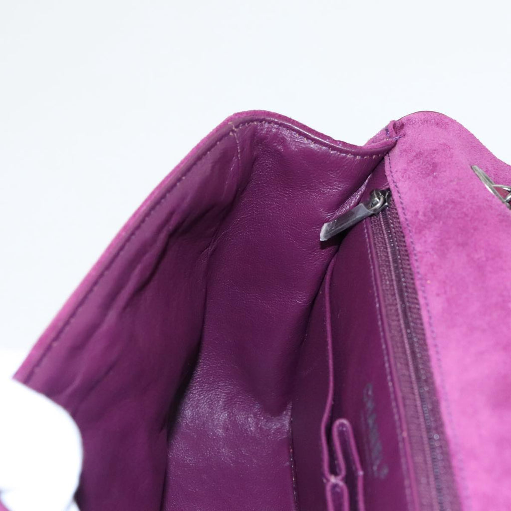 CHANEL Cruise line Chain Shoulder Bag Suede Purple CC bs19199A