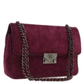 CHANEL Cruise line Chain Shoulder Bag Suede Purple CC bs19199A