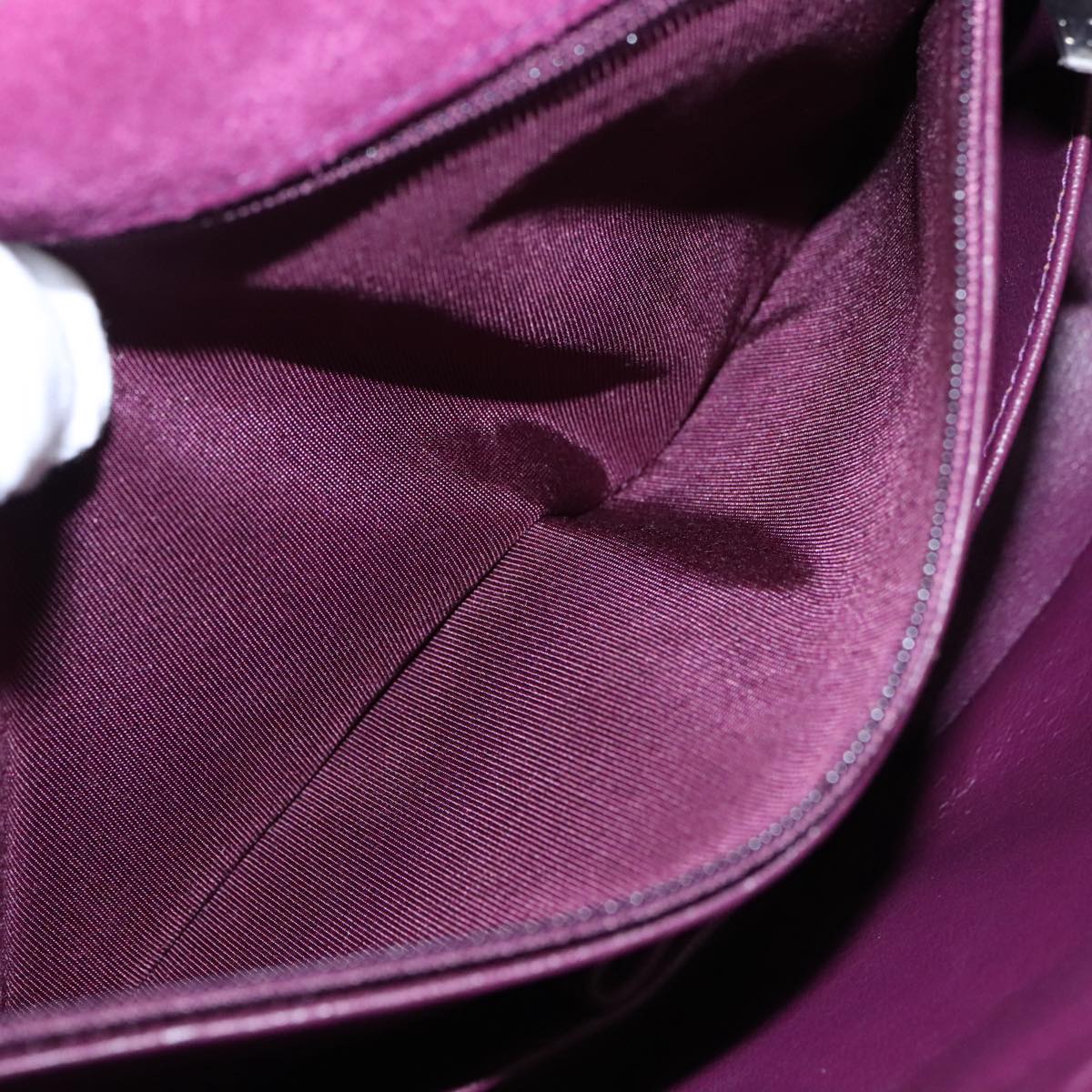 CHANEL Cruise line Chain Shoulder Bag Suede Purple CC bs19199A