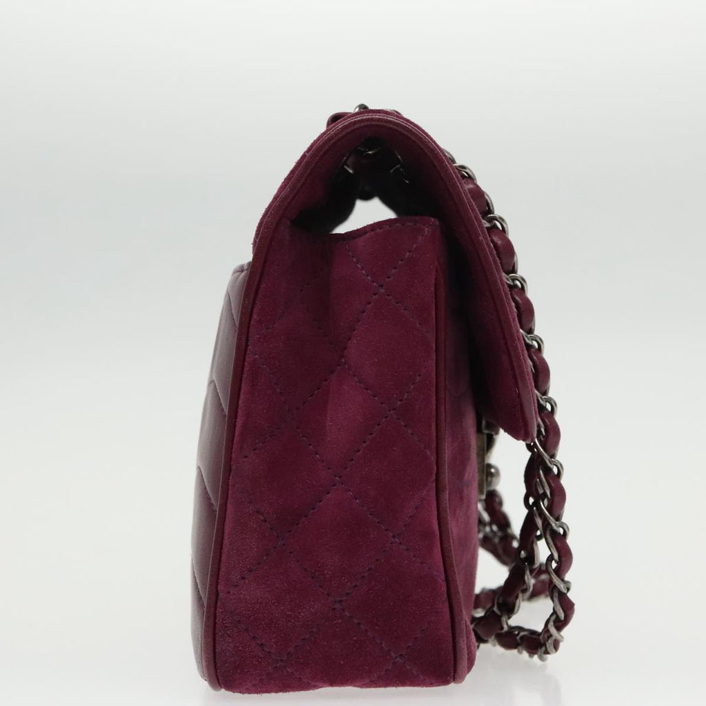 CHANEL Cruise line Chain Shoulder Bag Suede Purple CC bs19199A
