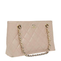 CHANEL Matelasse Chain Hand Bag Leather Pink Silver CC bs19287