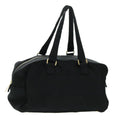CHANEL Hand Bag Cotton Black Gold CC bs19294