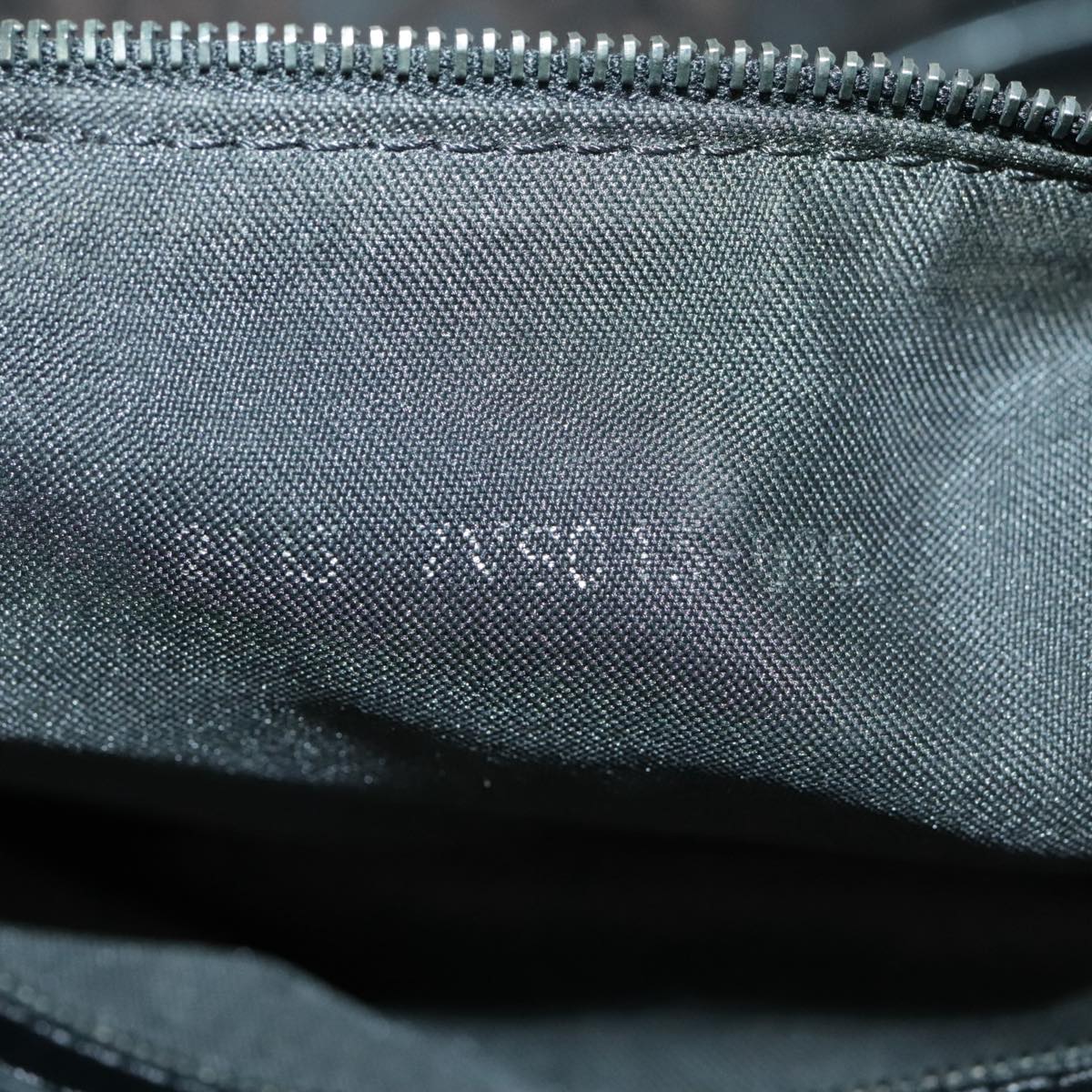 FENDI Zucchino Canvas Boston Bag Dark Brown Black Silver bs19297