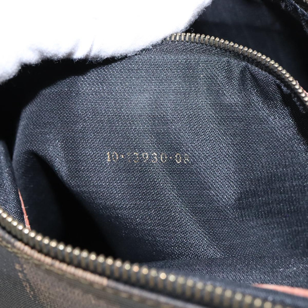 FENDI Pecan Canvas Tote Bag Brown Black Gold bs19326