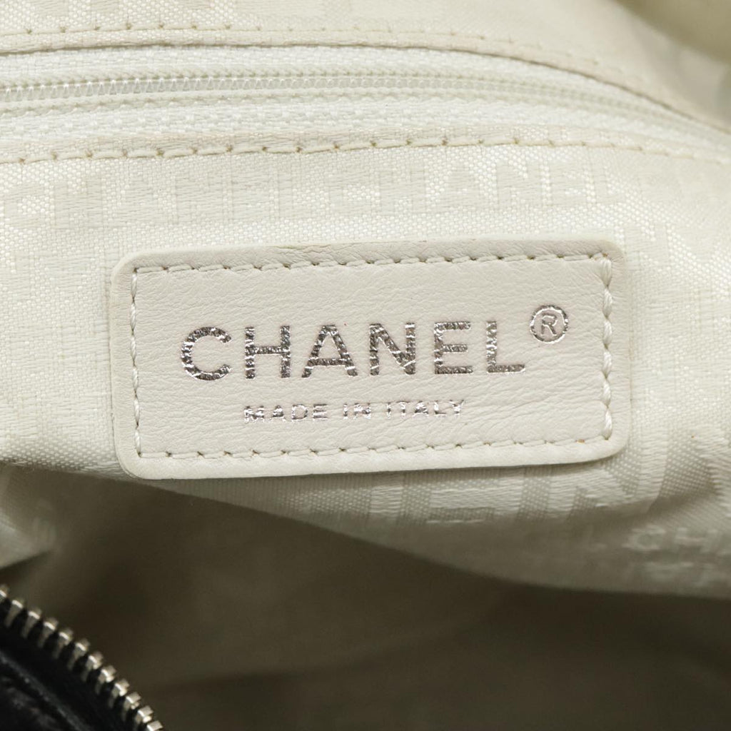 CHANEL Hand Bag Tweed Yellow Silver CC bs19419