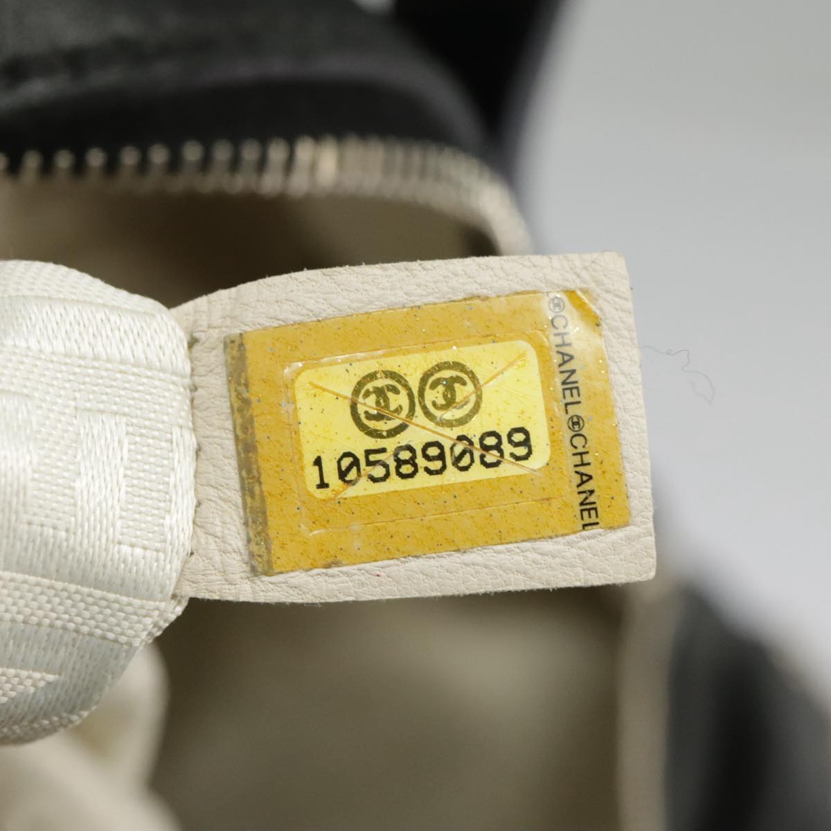 CHANEL Hand Bag Tweed Yellow Silver CC bs19419