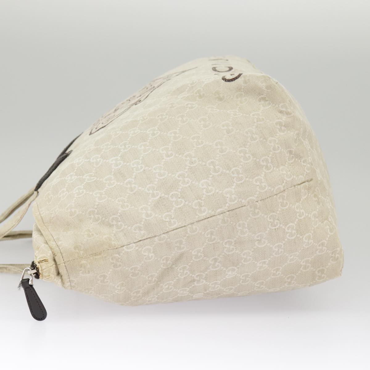 GUCCI GG Canvas Tote Bag Beige Silver 283416 bs19440