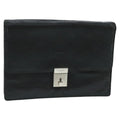 GUCCI GG Canvas Clutch Bag Black Silver 018 1600 bs19445