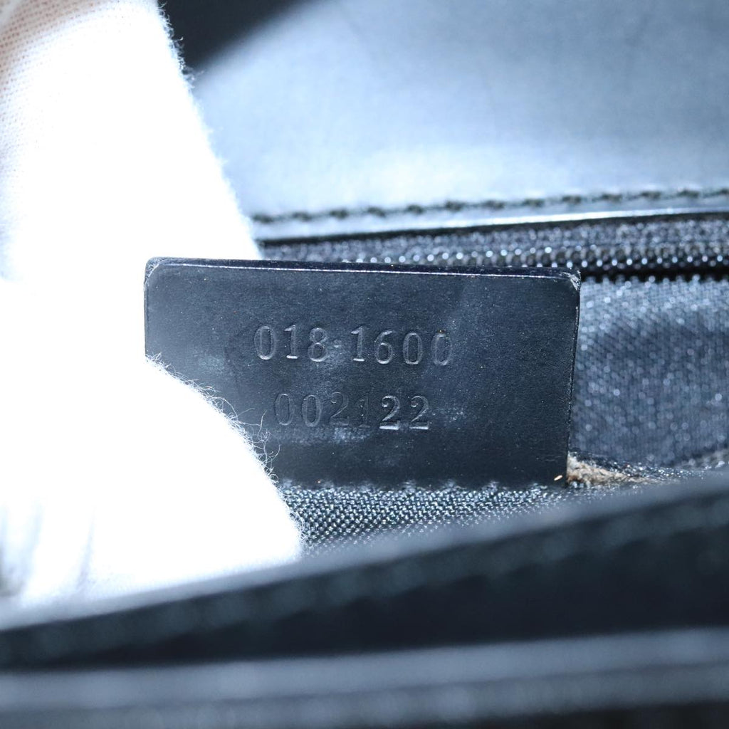 GUCCI GG Canvas Clutch Bag Black Silver 018 1600 bs19445