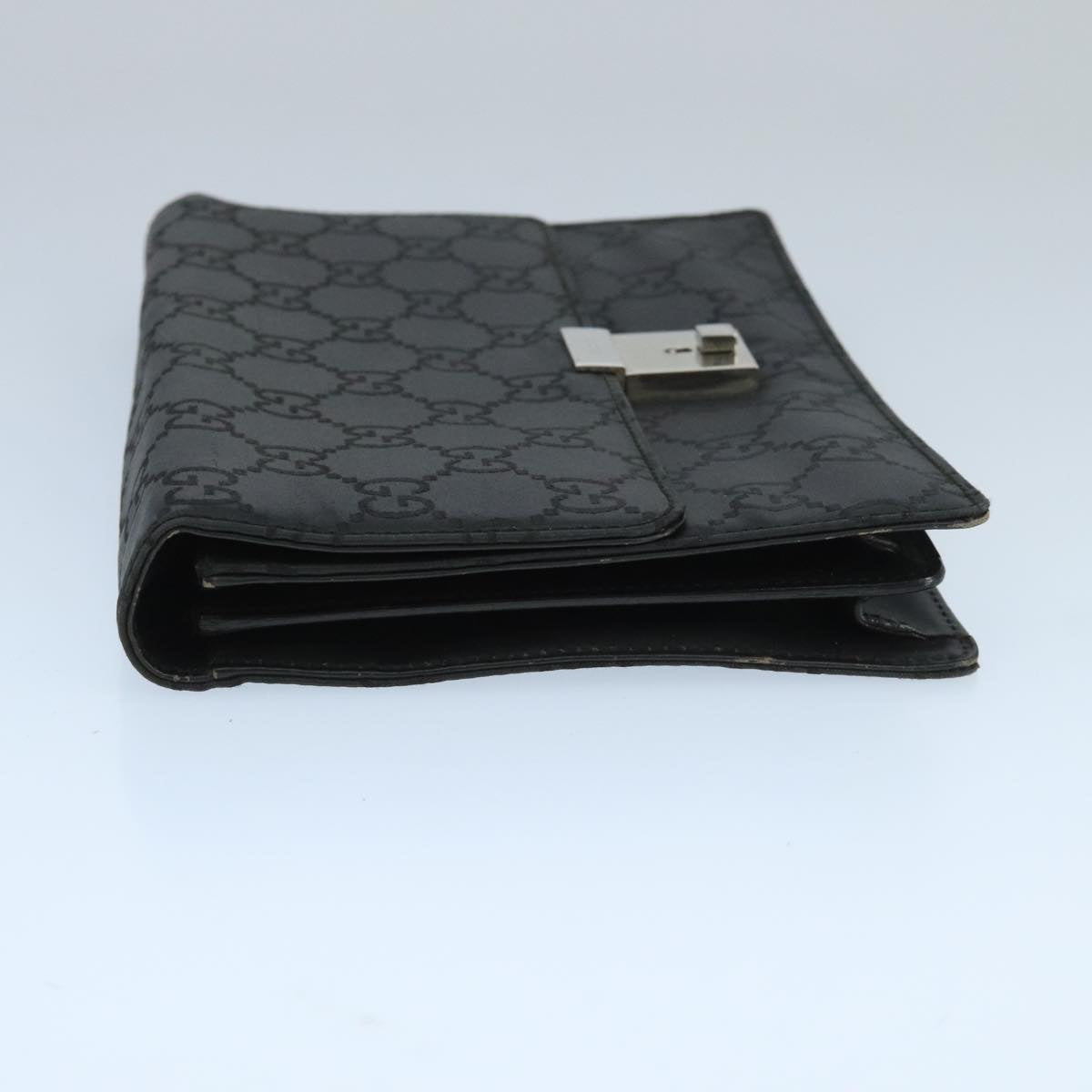 GUCCI GG Canvas Clutch Bag Black Silver 018 1600 bs19445