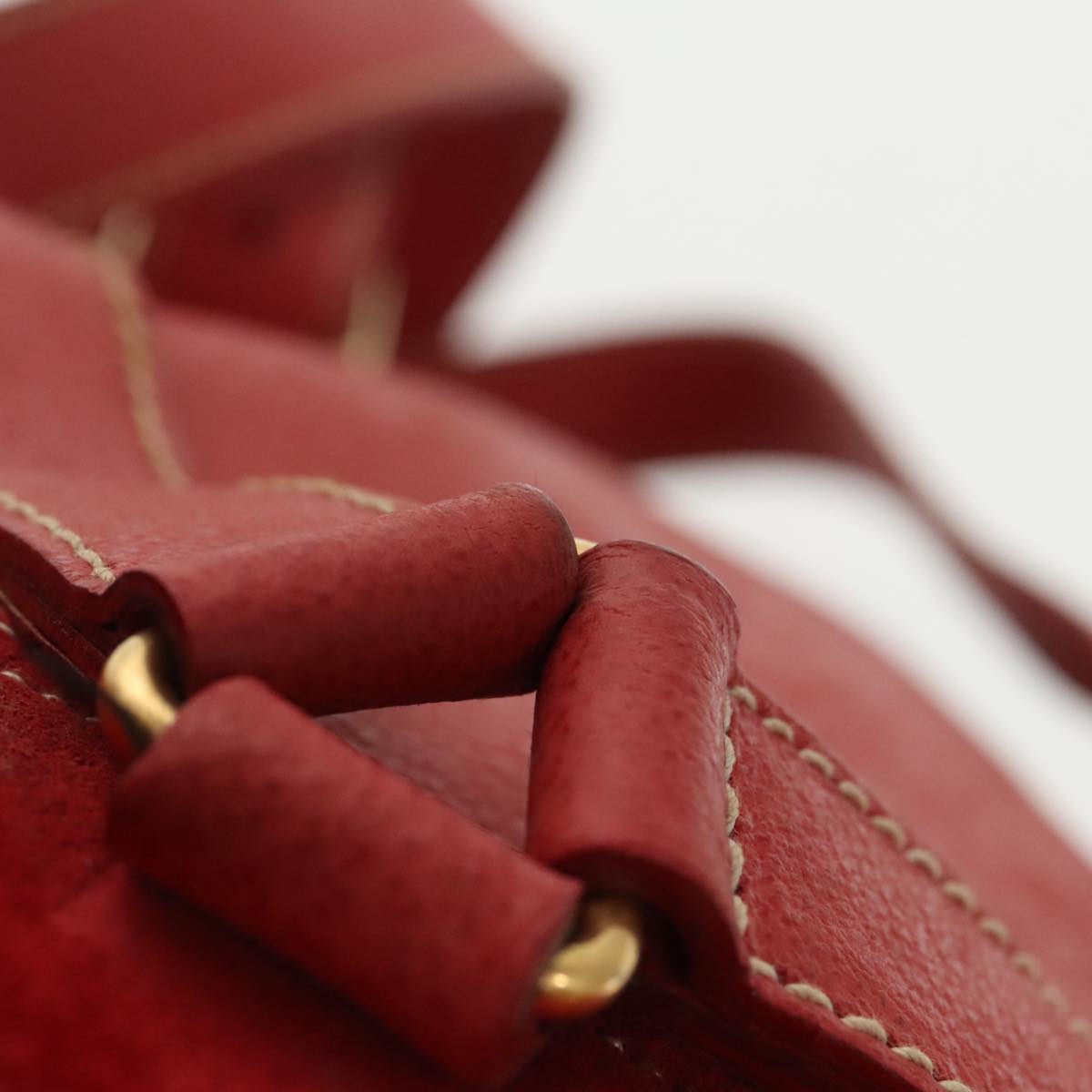 GUCCI Bamboo Backpack Suede Red Gold 003 58 0030 bs19461