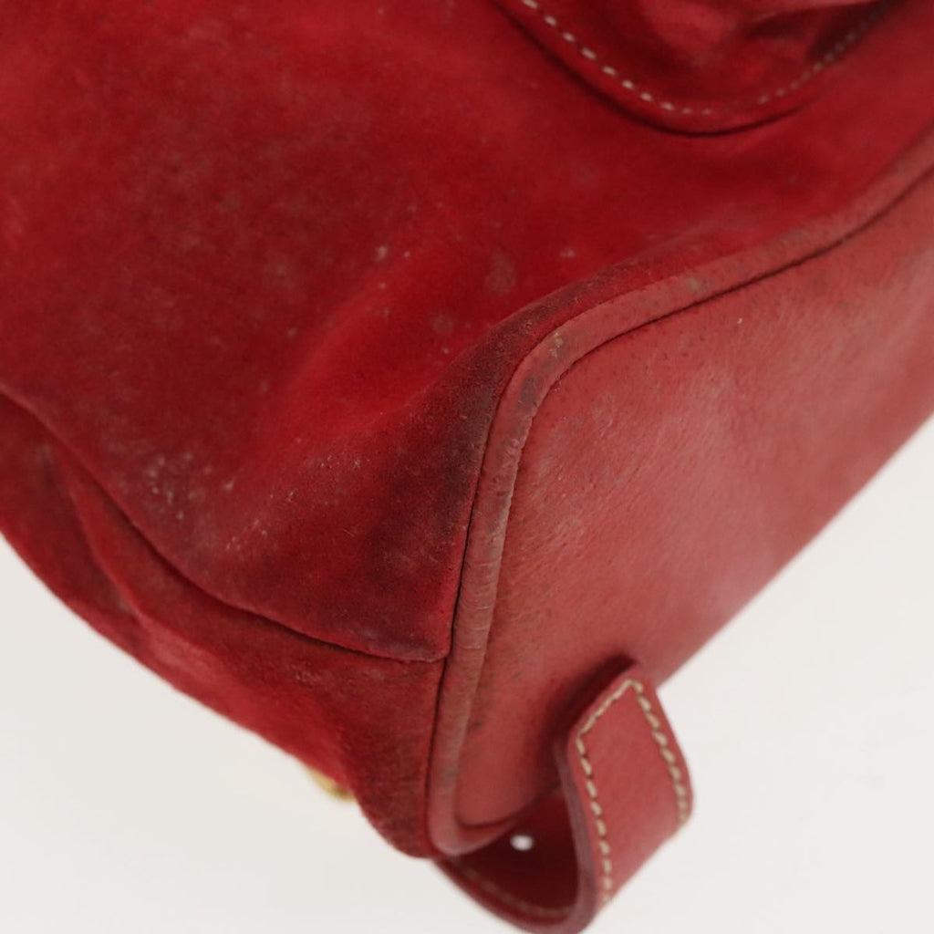 GUCCI Bamboo Backpack Suede Red Gold 003 58 0030 bs19461
