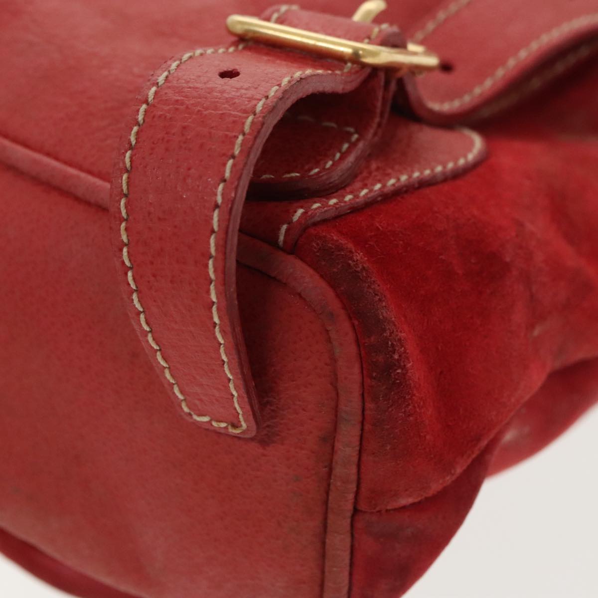 GUCCI Bamboo Backpack Suede Red Gold 003 58 0030 bs19461