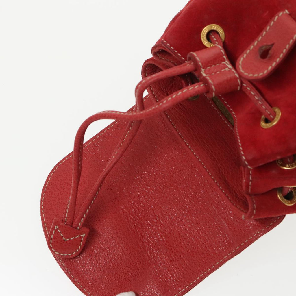 GUCCI Bamboo Backpack Suede Red Gold 003 58 0030 bs19461