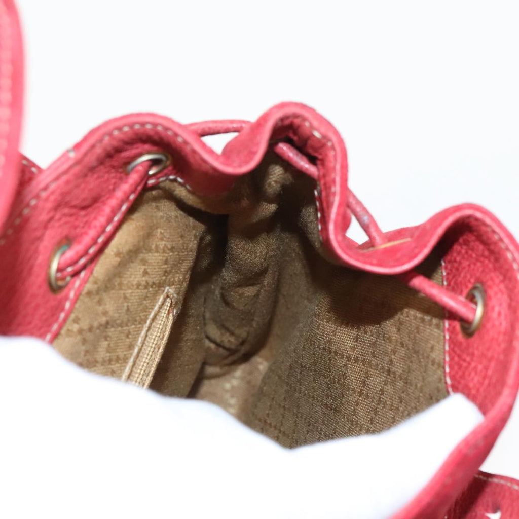 GUCCI Bamboo Backpack Suede Red Gold 003 58 0030 bs19461