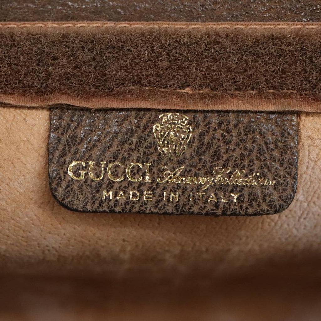 GUCCI GG Supreme Web Sherry Line Clutch Bag PVC Beige 67 014 2125 bs19481