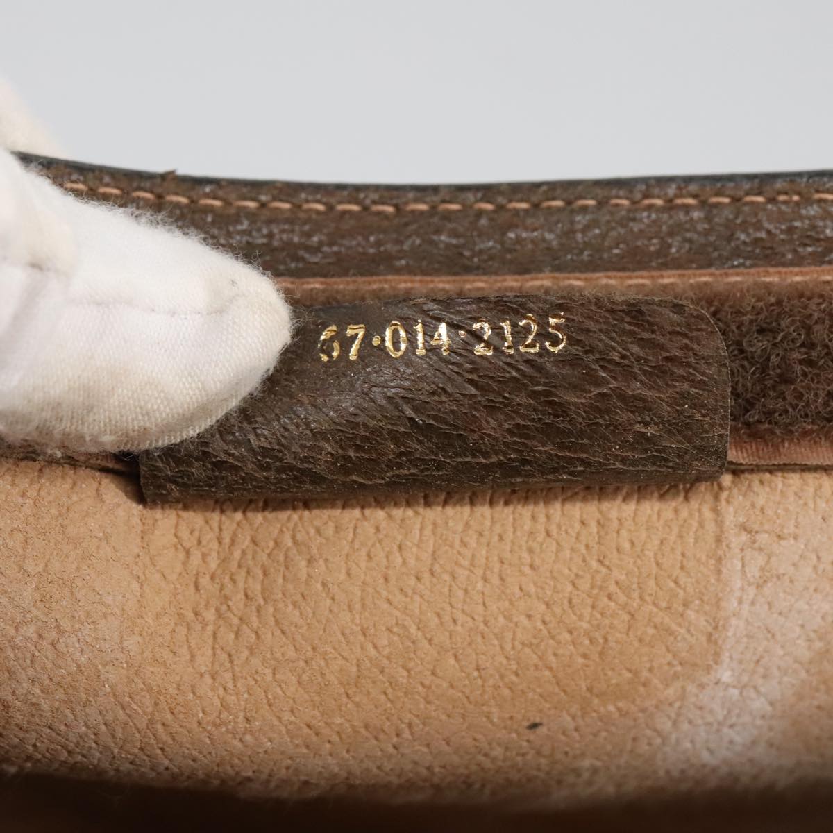 GUCCI GG Supreme Web Sherry Line Clutch Bag PVC Beige 67 014 2125 bs19481