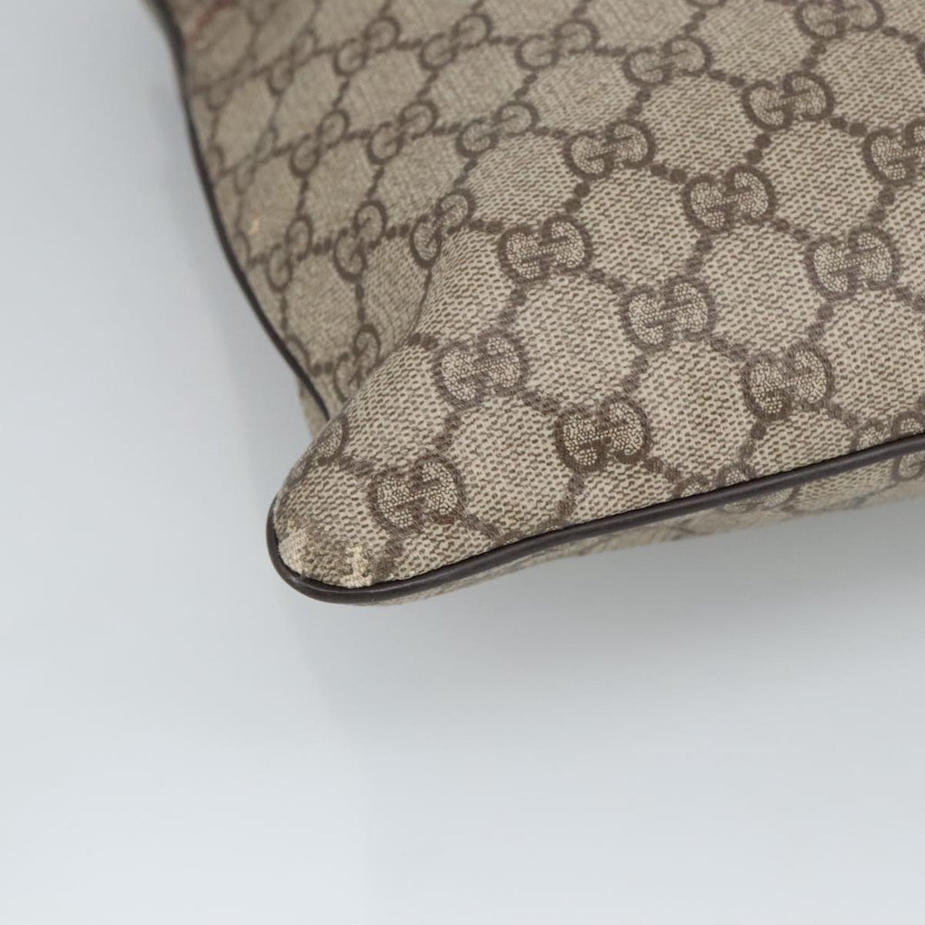 GUCCI GG Supreme Shoulder Bag PVC Beige 141626 bs19483