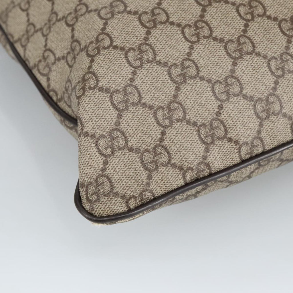 GUCCI GG Supreme Shoulder Bag PVC Beige 141626 bs19483