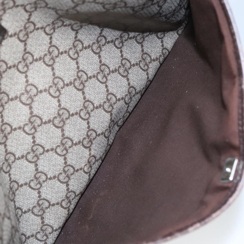 GUCCI GG Supreme Shoulder Bag PVC Beige 141626 bs19483
