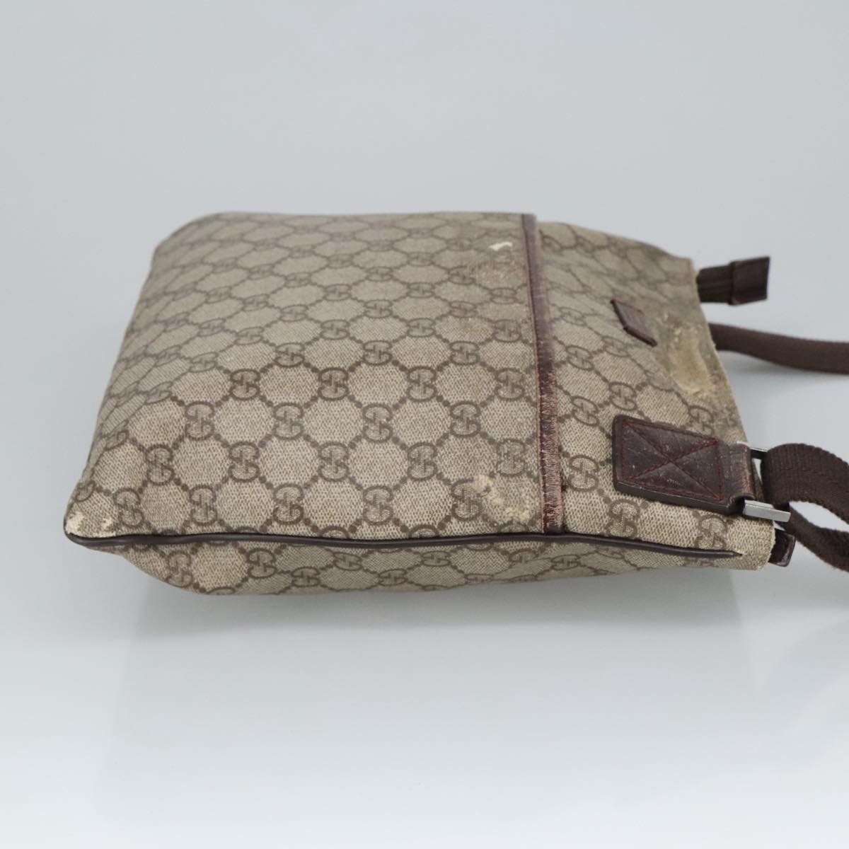 GUCCI GG Supreme Shoulder Bag PVC Beige 141626 bs19483