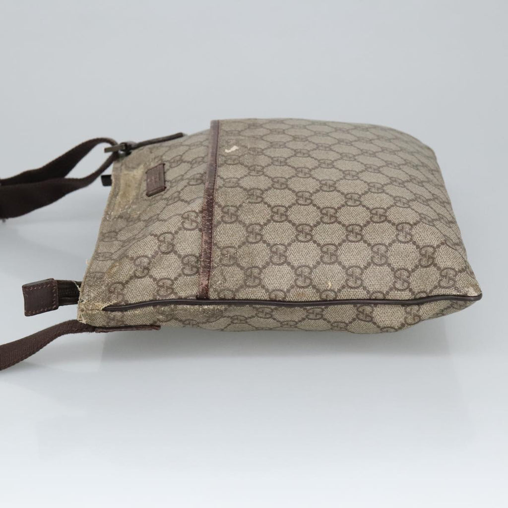 GUCCI GG Supreme Shoulder Bag PVC Beige 141626 bs19483