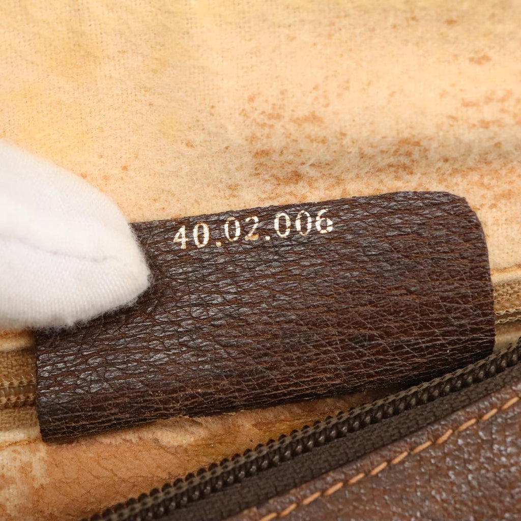 GUCCI GG Supreme Web Sherry Line Boston Bag PVC Beige 40 02 006 bs19577