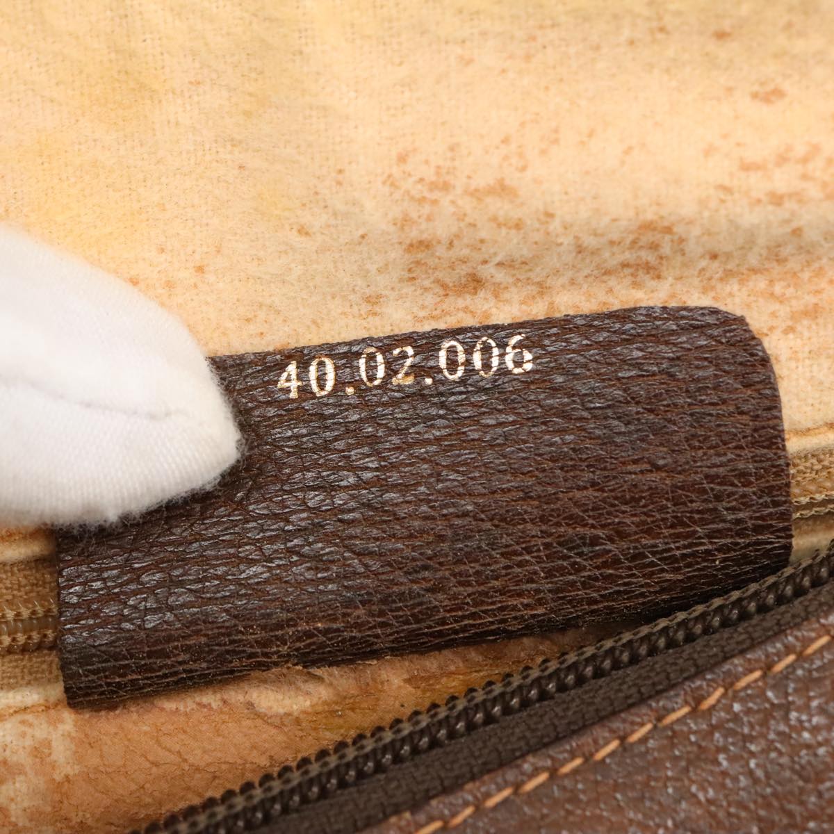 GUCCI GG Supreme Web Sherry Line Boston Bag PVC Beige 40 02 006 bs19577
