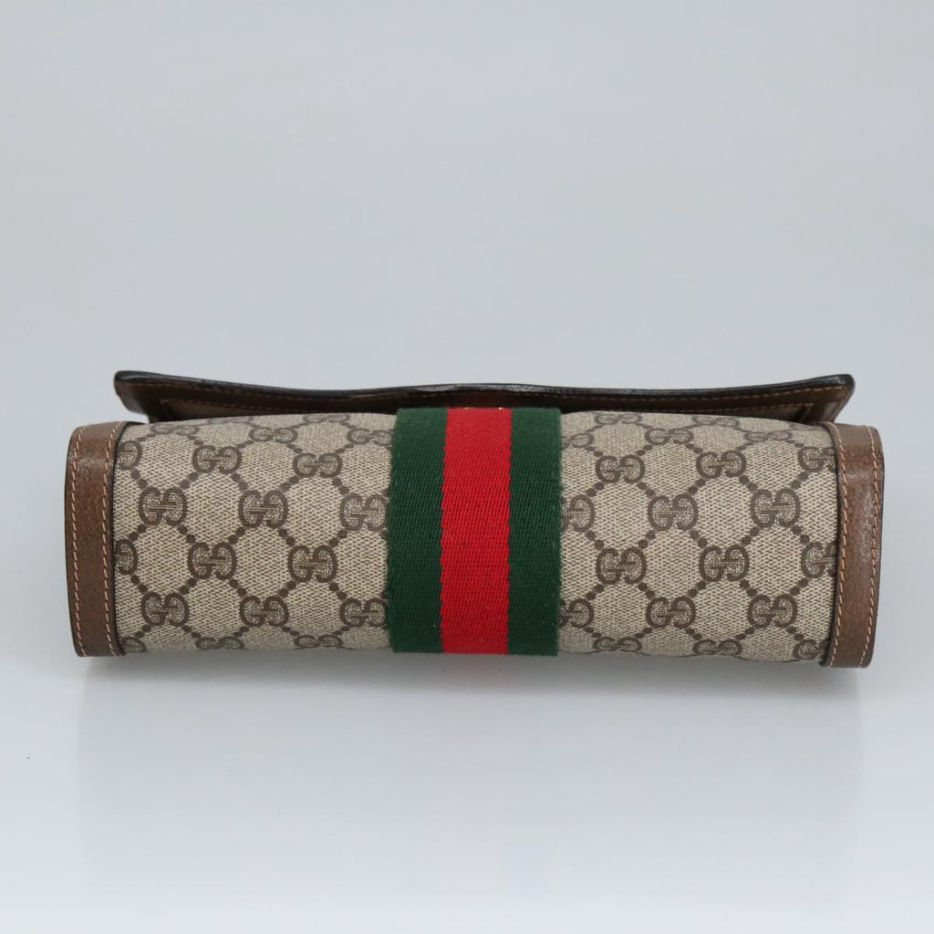 GUCCI GG Supreme Web Sherry Line Clutch Bag Beige 41 014 3087 25 bs19581