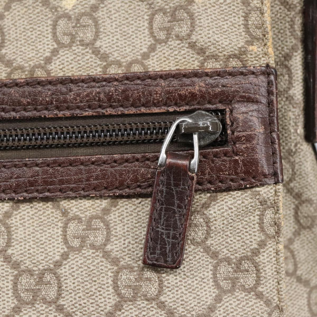 GUCCI GG Supreme Shoulder Bag PVC Beige 141626 bs19582