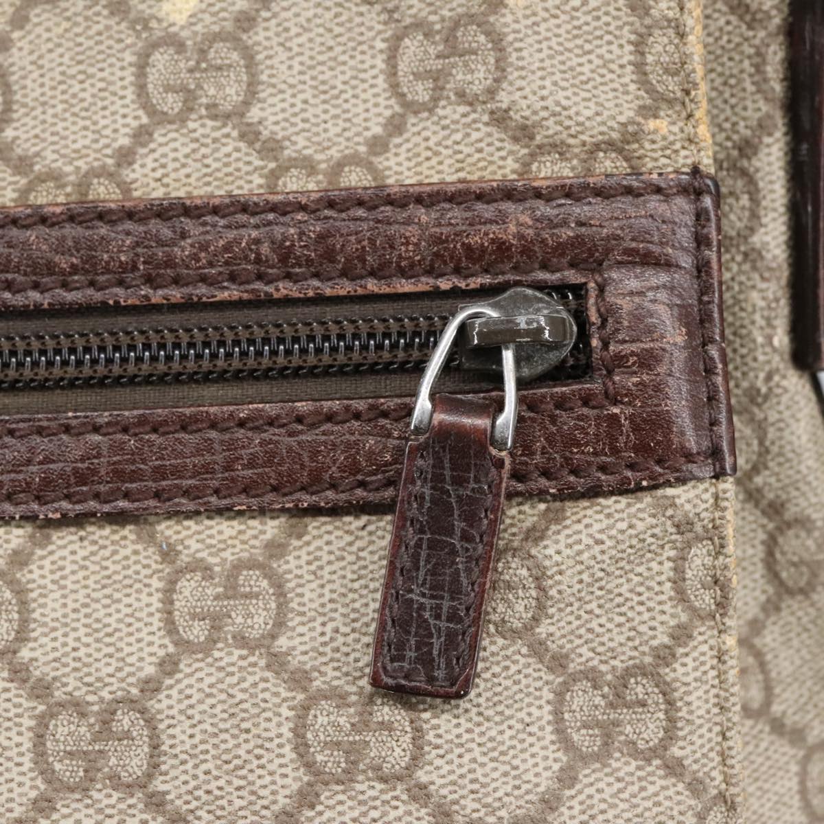 GUCCI GG Supreme Shoulder Bag PVC Beige 141626 bs19582