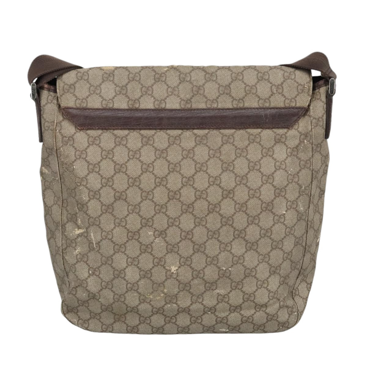 GUCCI GG Supreme Shoulder Bag PVC Beige 141626 bs19582