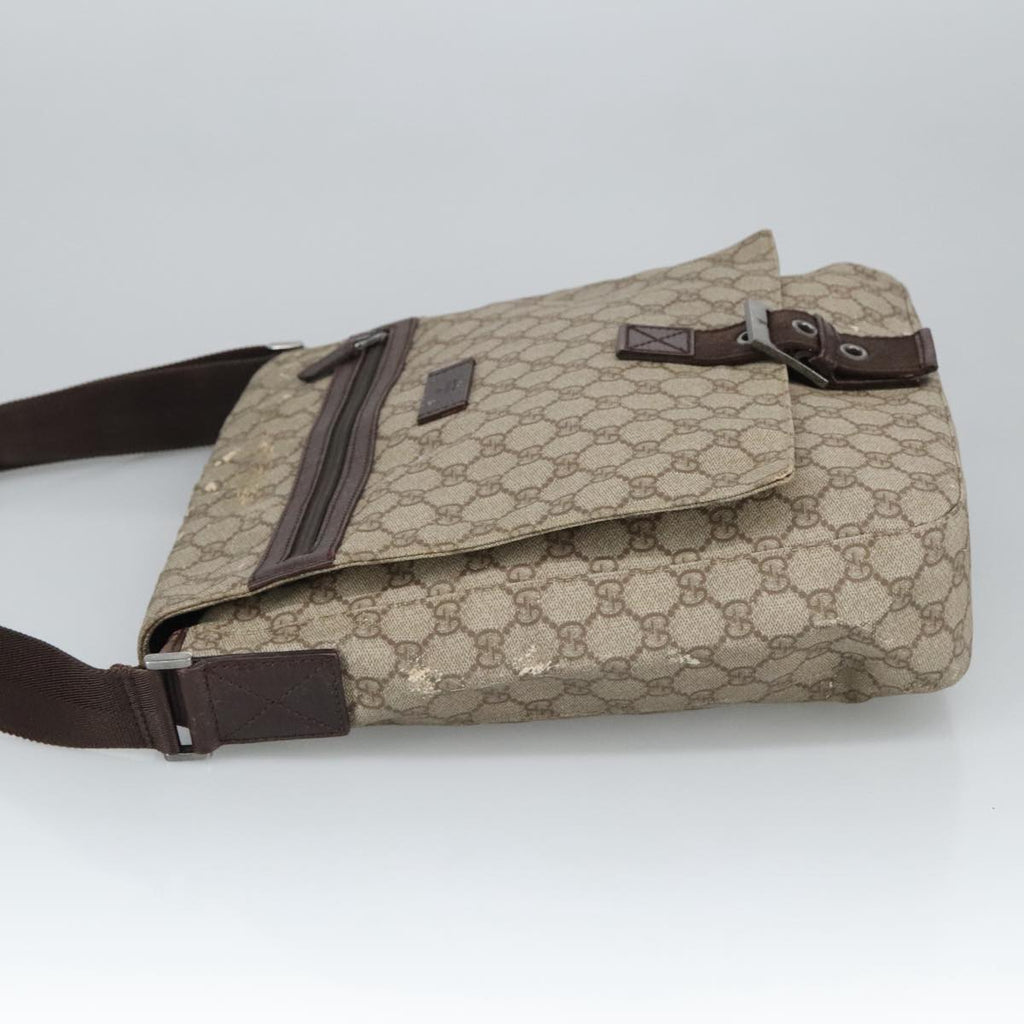 GUCCI GG Supreme Shoulder Bag PVC Beige 141626 bs19582