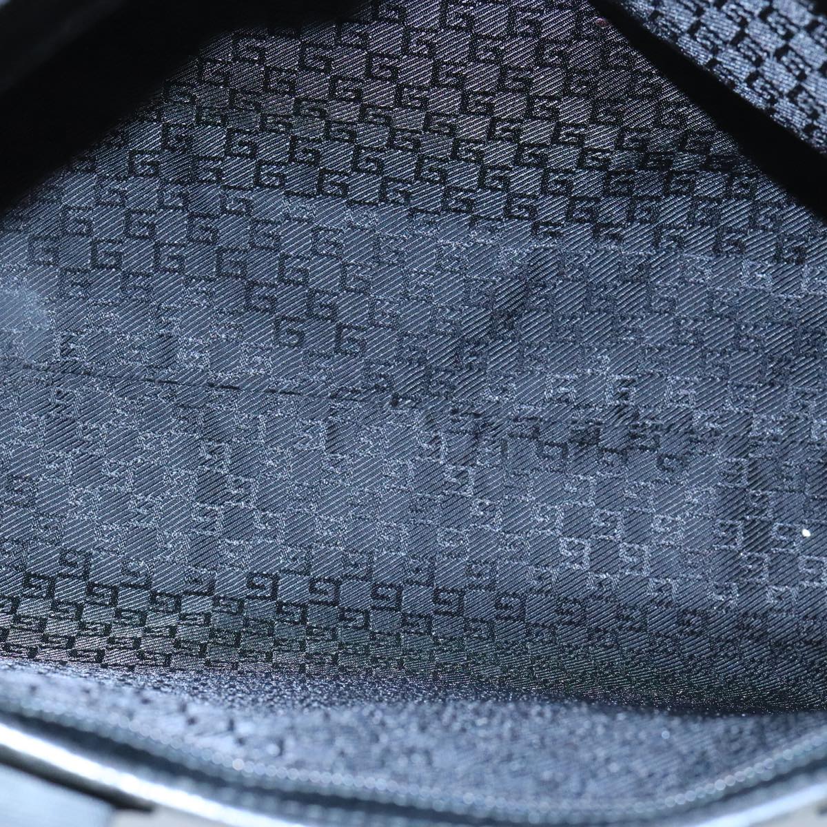 GUCCI Tote Bag Canvas Silver Black 019 0426 3444 bs19587
