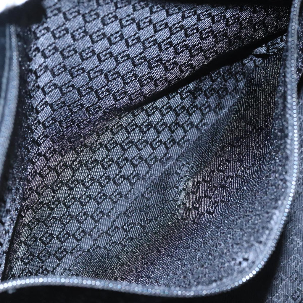 GUCCI Tote Bag Canvas Silver Black 019 0426 3444 bs19587