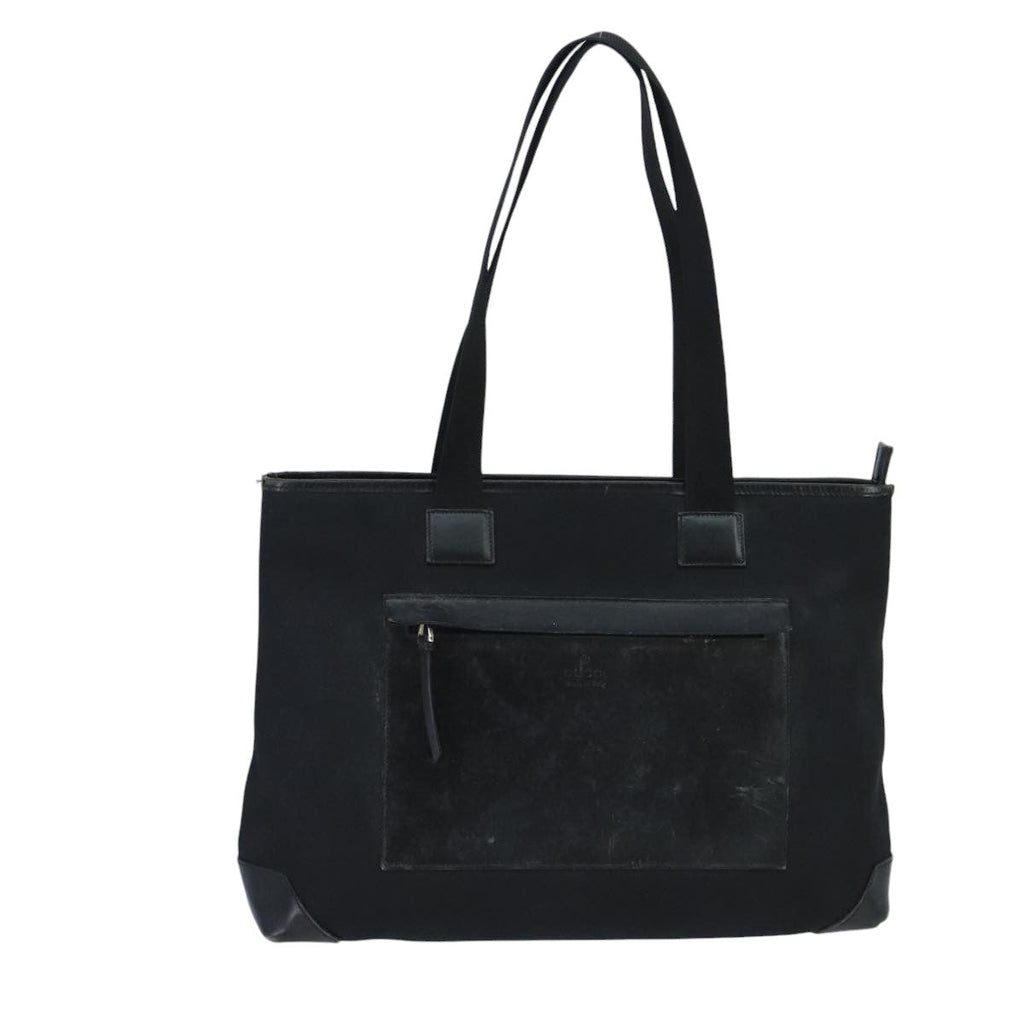 GUCCI Tote Bag Canvas Silver Black 019 0426 3444 bs19587