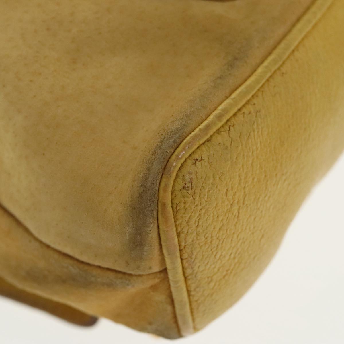 GUCCI Bamboo Backpack Suede Leather Yellow Gold 003 2058 0030 bs19589