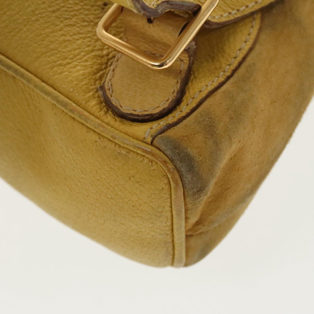 GUCCI Bamboo Backpack Suede Leather Yellow Gold 003 2058 0030 bs19589