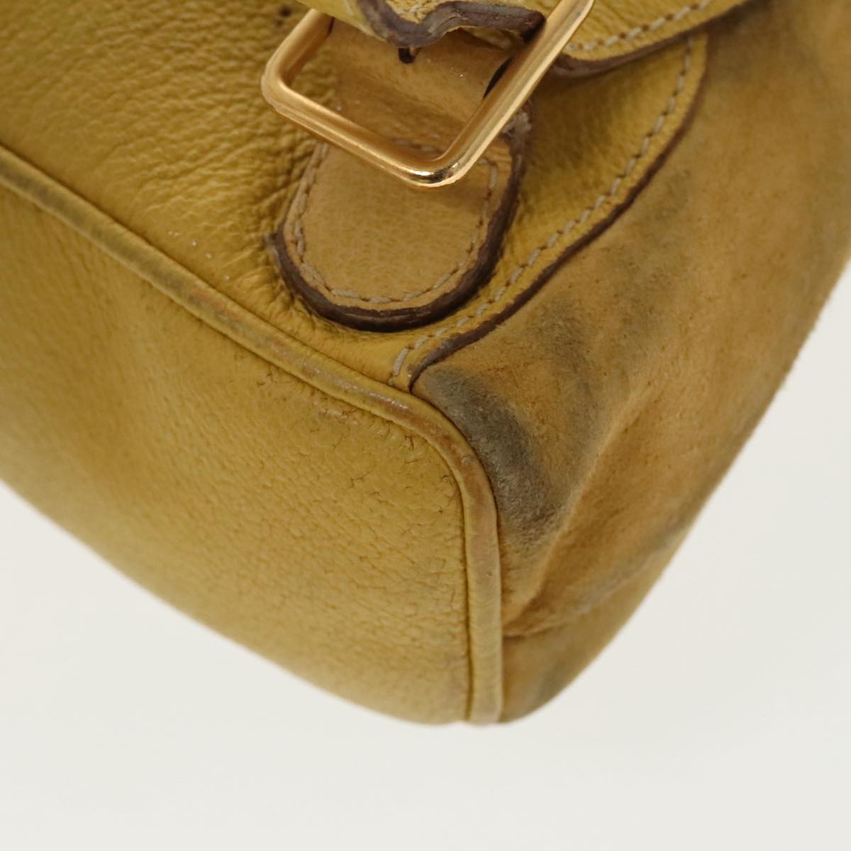 GUCCI Bamboo Backpack Suede Leather Yellow Gold 003 2058 0030 bs19589