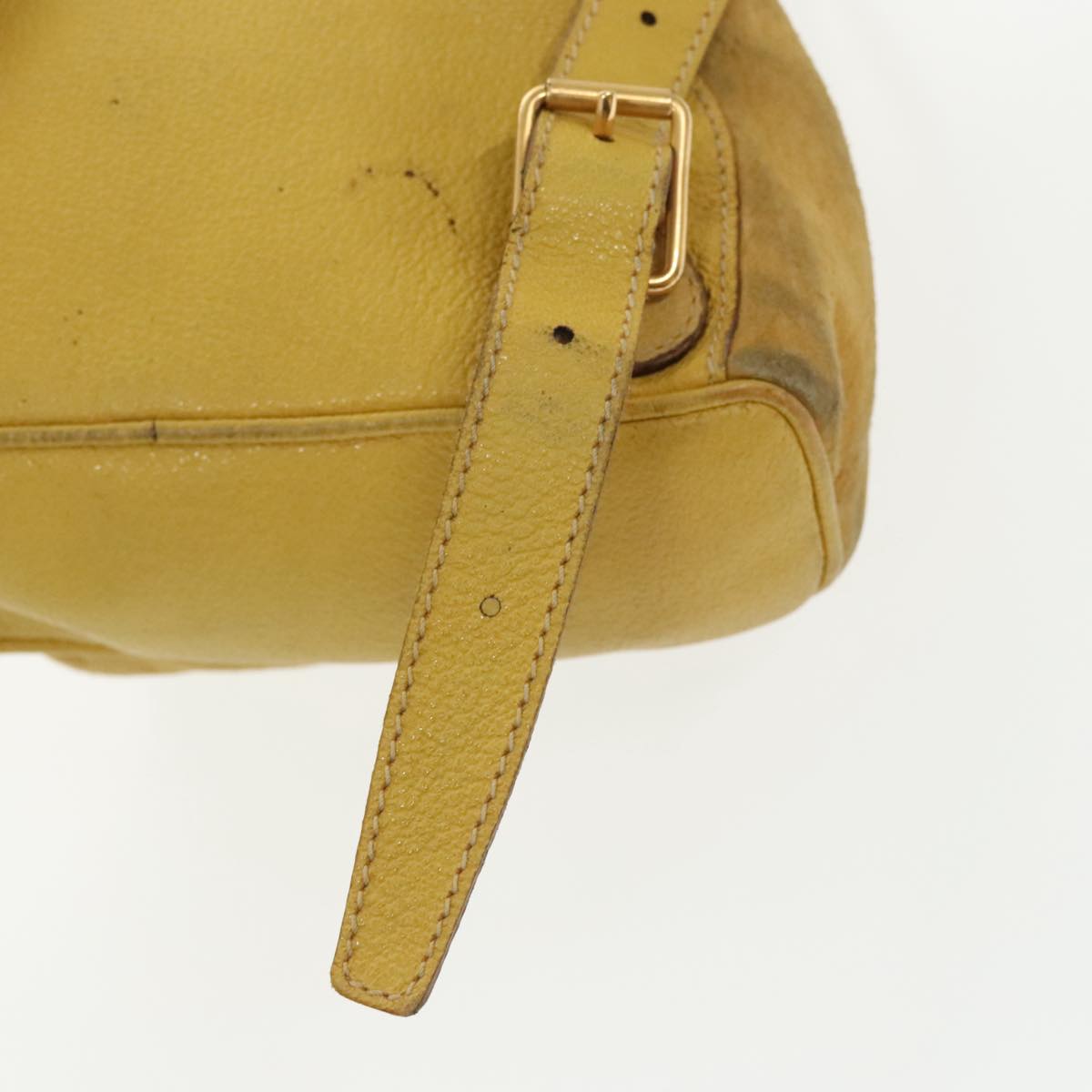 GUCCI Bamboo Backpack Suede Leather Yellow Gold 003 2058 0030 bs19589