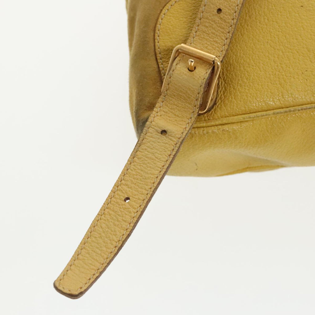 GUCCI Bamboo Backpack Suede Leather Yellow Gold 003 2058 0030 bs19589