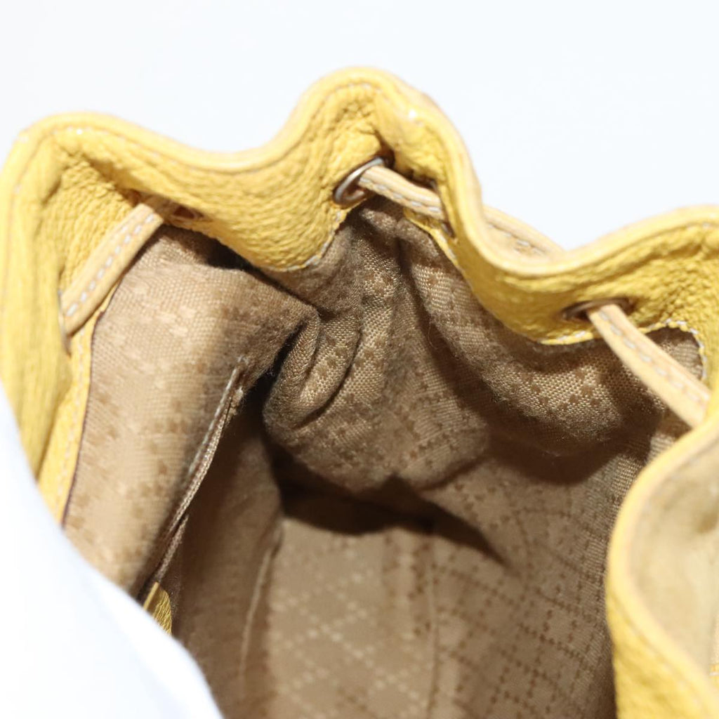 GUCCI Bamboo Backpack Suede Leather Yellow Gold 003 2058 0030 bs19589
