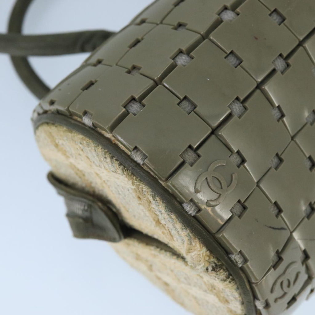 CHANEL Hand Bag plastic Khaki CC bs19614