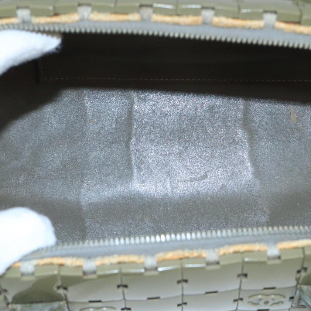 CHANEL Hand Bag plastic Khaki CC bs19614